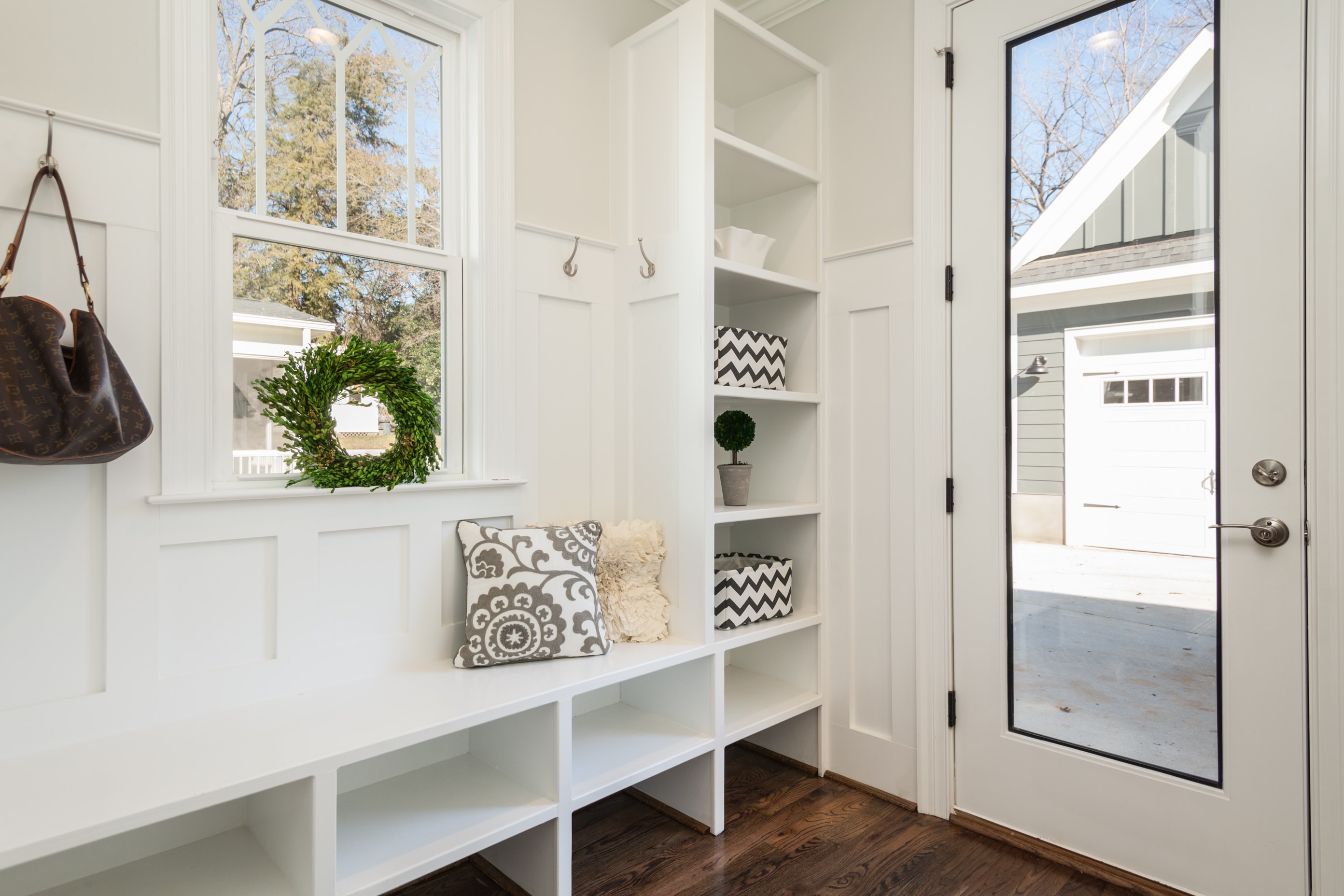 Garage Entrance Into Living Room Mudroom