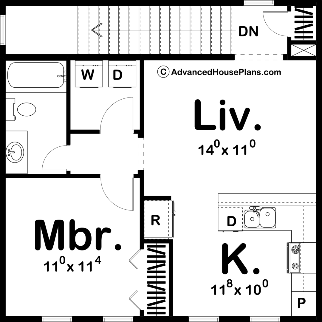 Mediterranean Style Apartment Garage Plan | Greeley