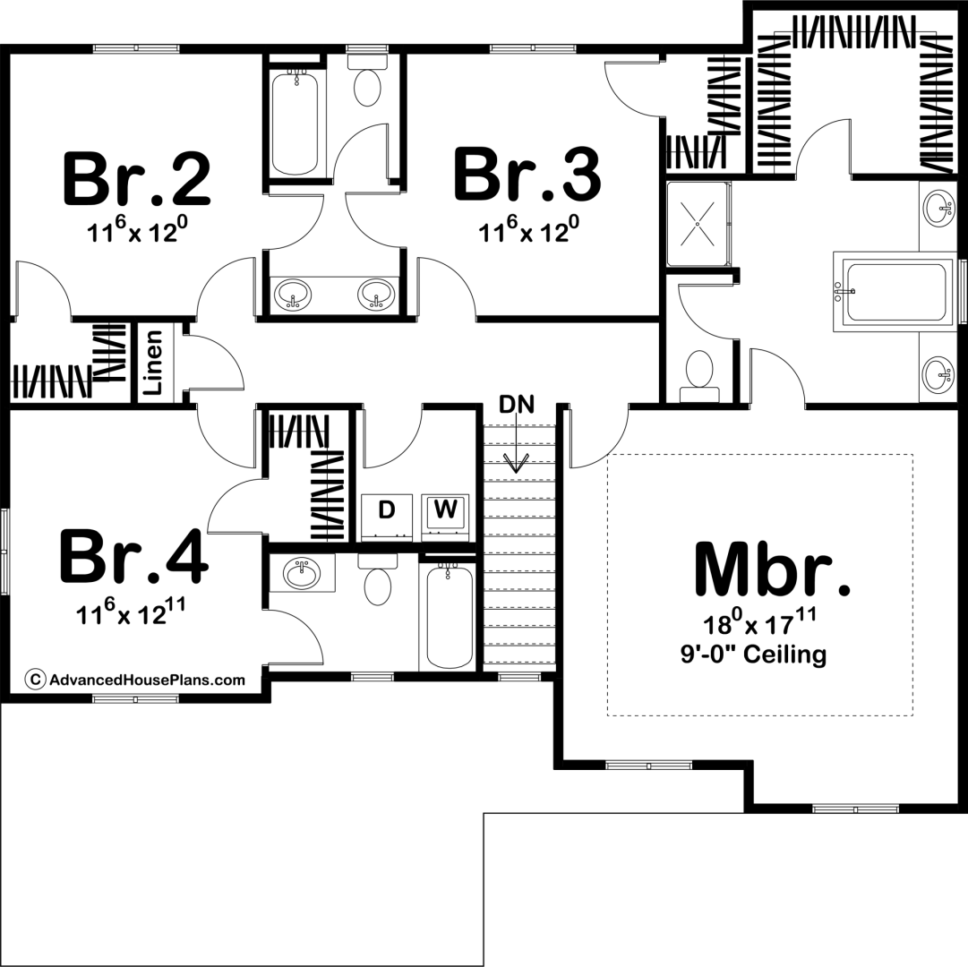 2 Story Craftsman House Plan | Kincaid