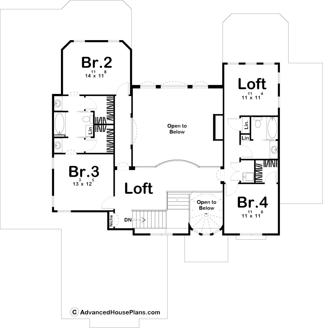 1.5 Story Mediterranean House Plan | Scottsdale