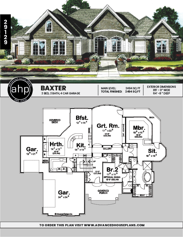 1 Story Traditional House Plan Baxter