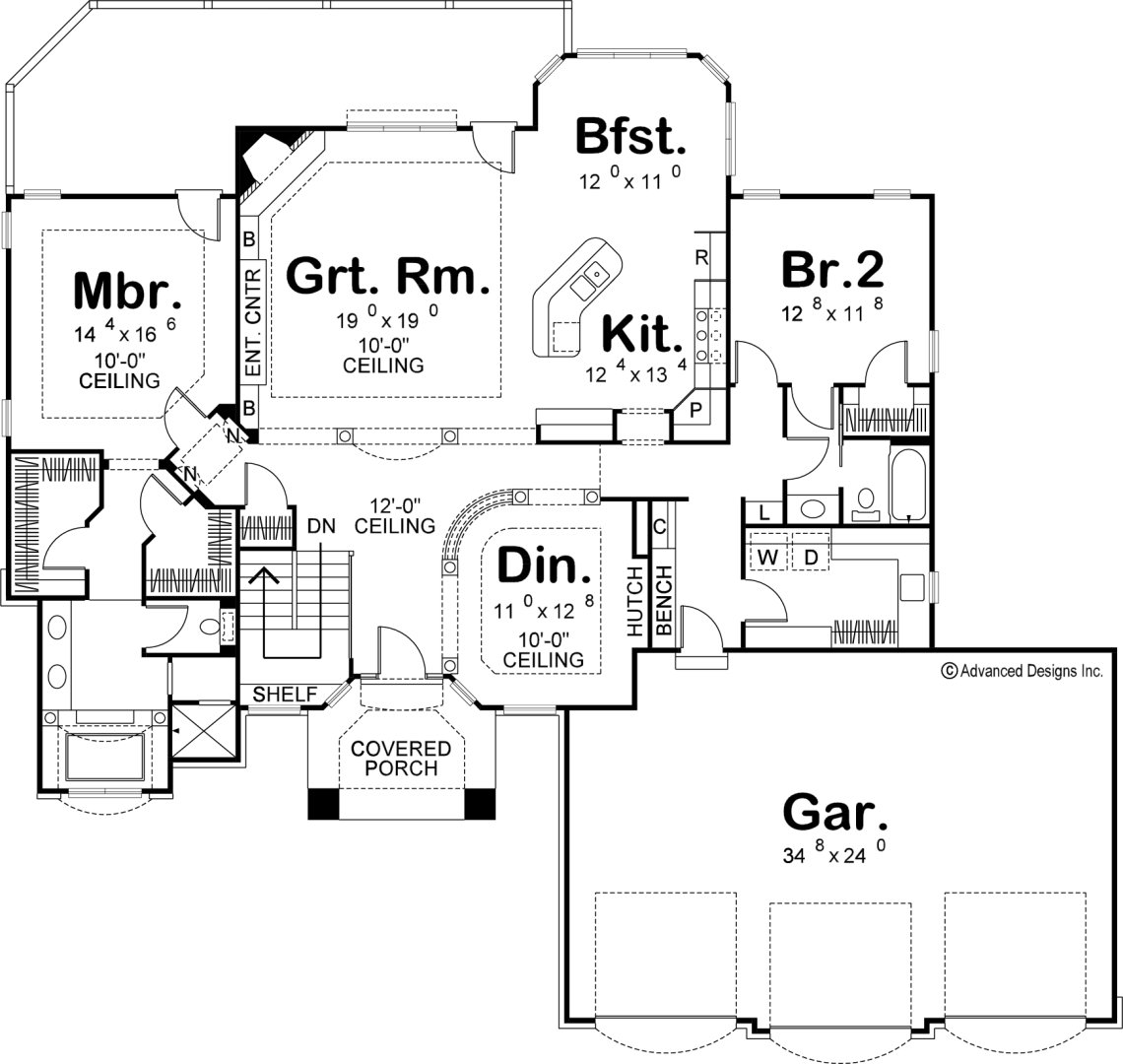 1 Story Mediterranean House Plan | Banberry