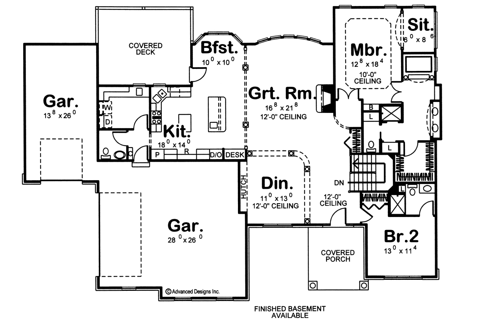 1 Story Traditional House Plan | Dutton
