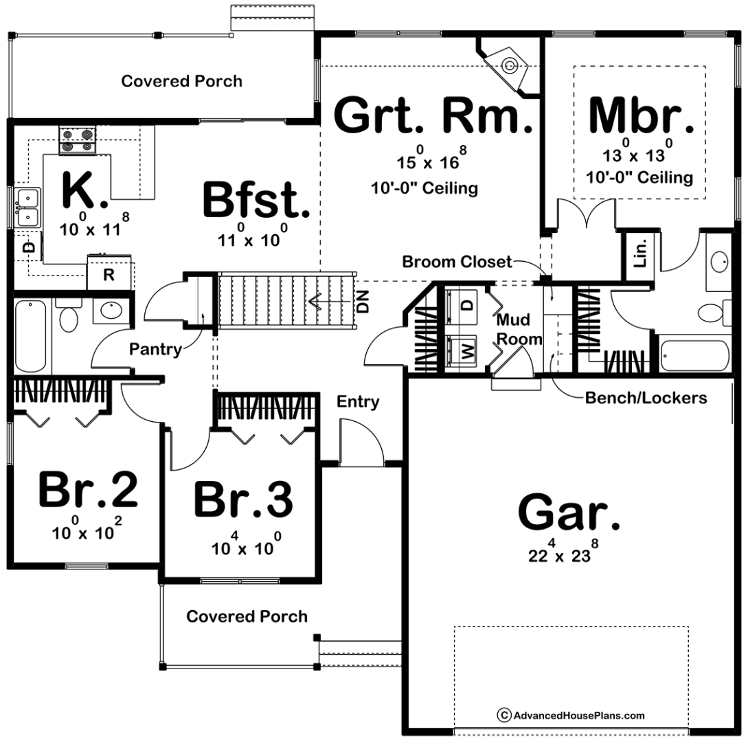 Affordable Small Ranch Plan with 3 Bedrooms | Broomfield