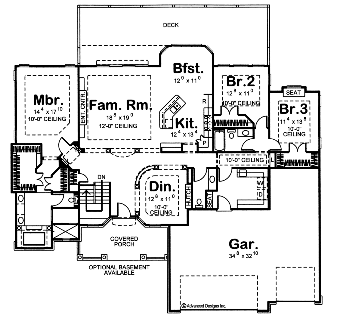 1 Story Traditional House Plan Chartwell