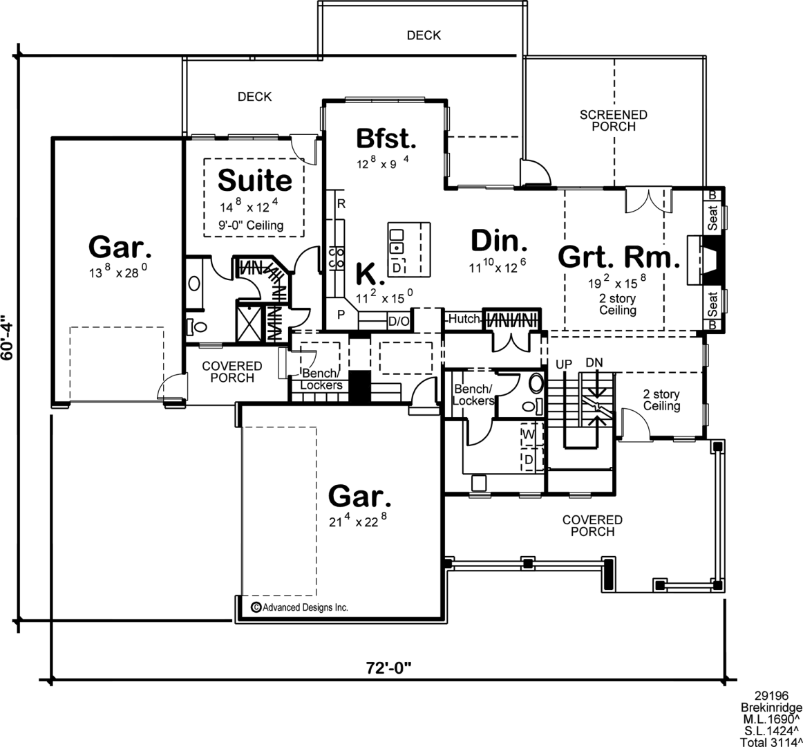 2 Story Craftsman House Plan | Brekinridge