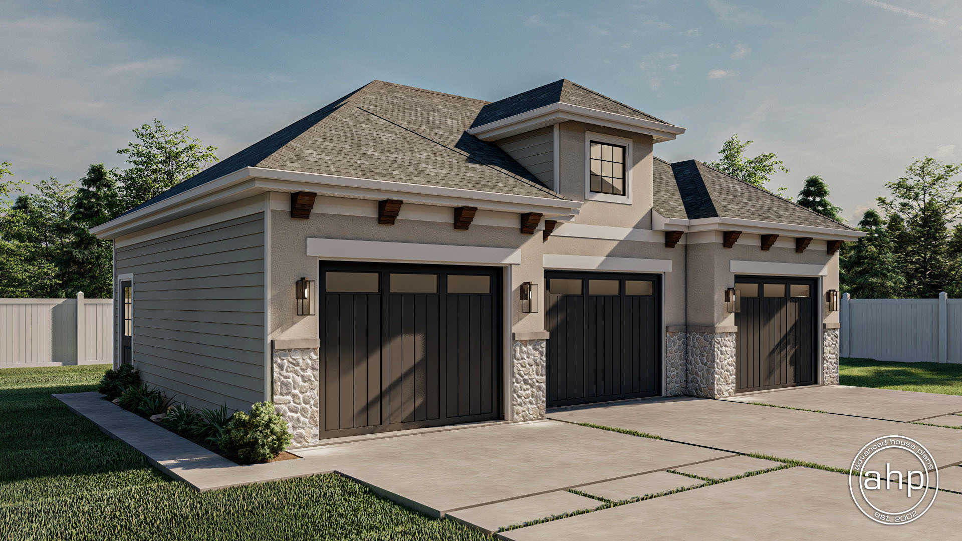 Mediterranean Style Garage Plan Ackerman