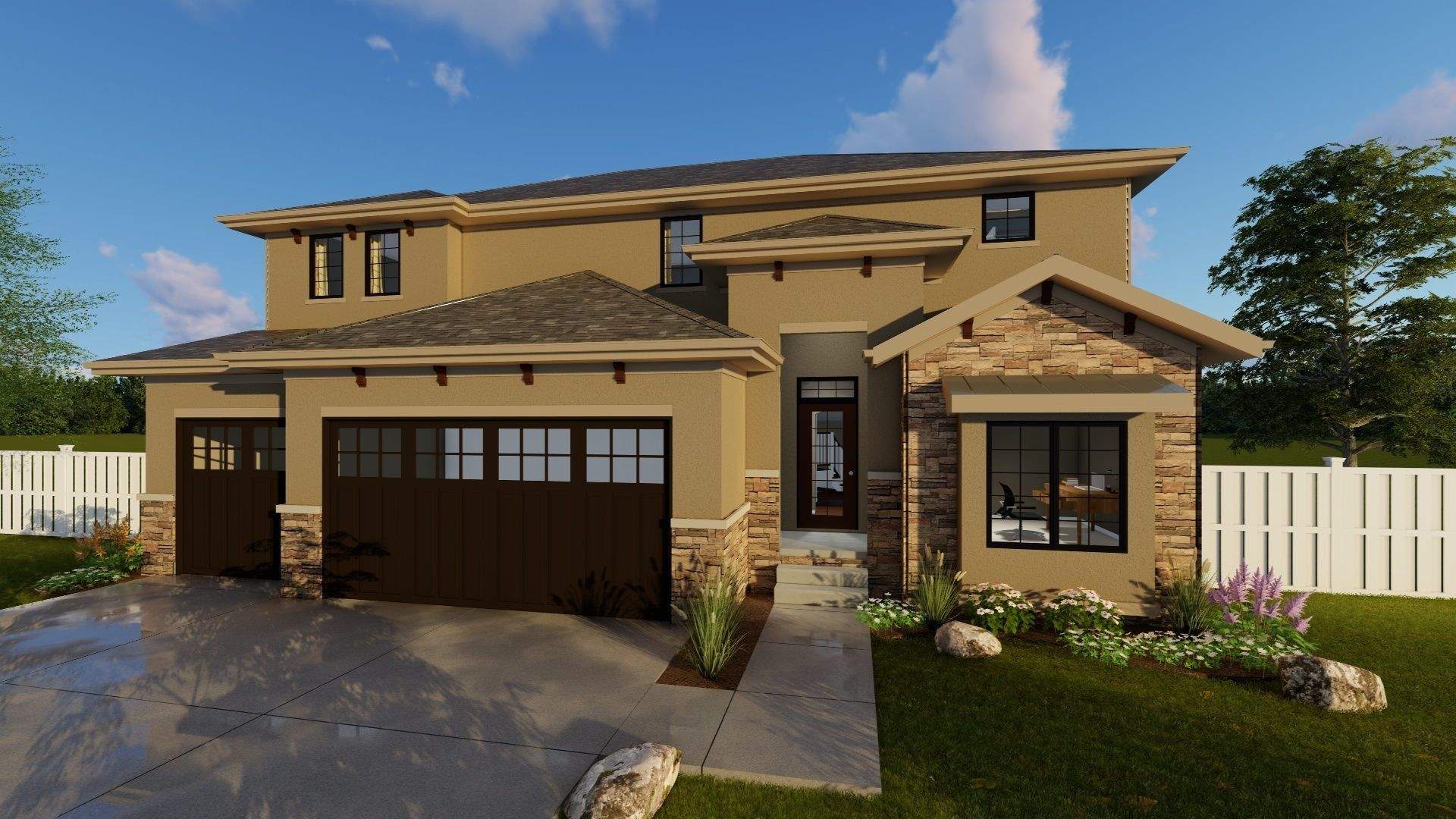 2 Story Mediterranean House Plan Wallingford