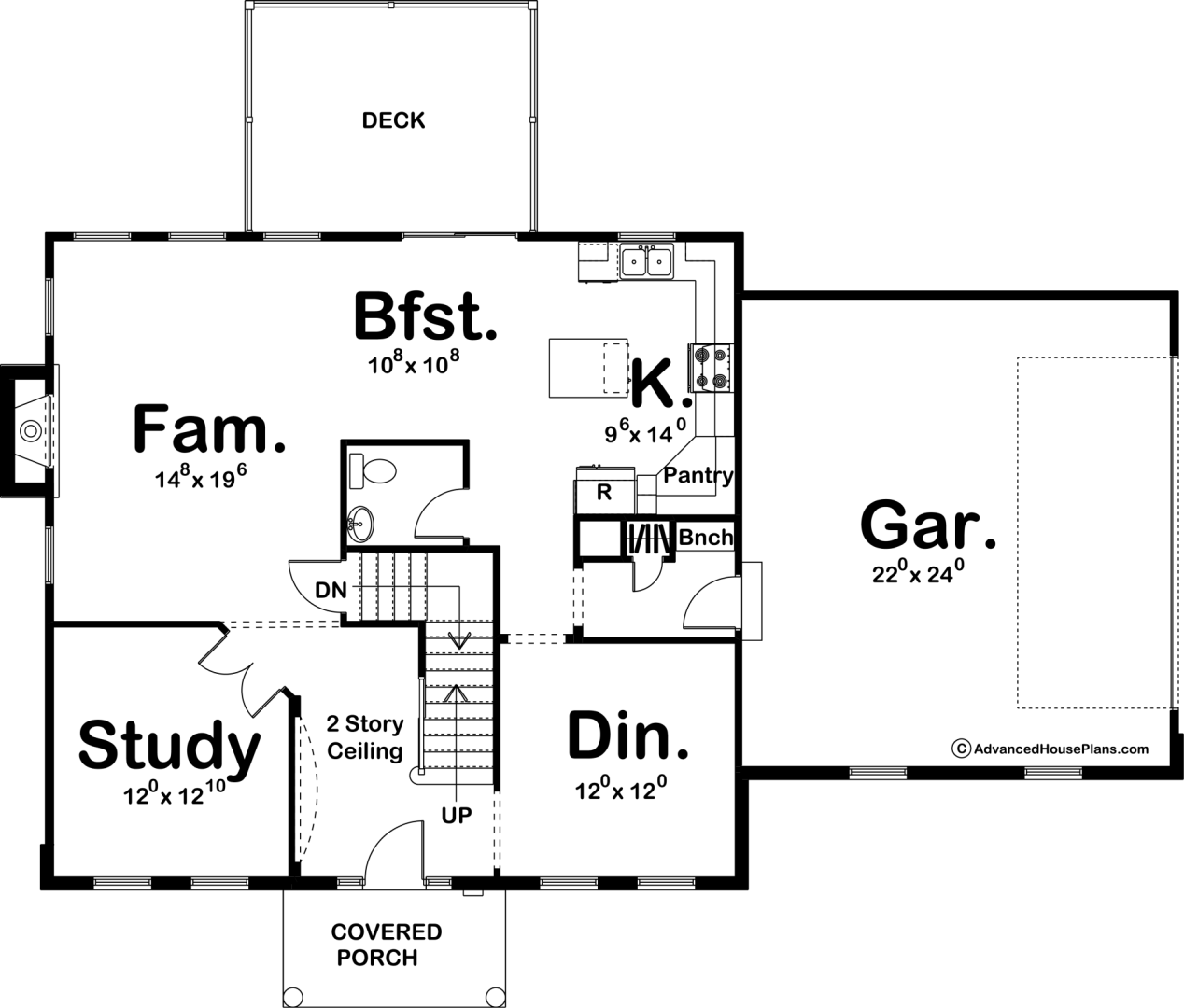 2 Story Colonial House Plan Wallace