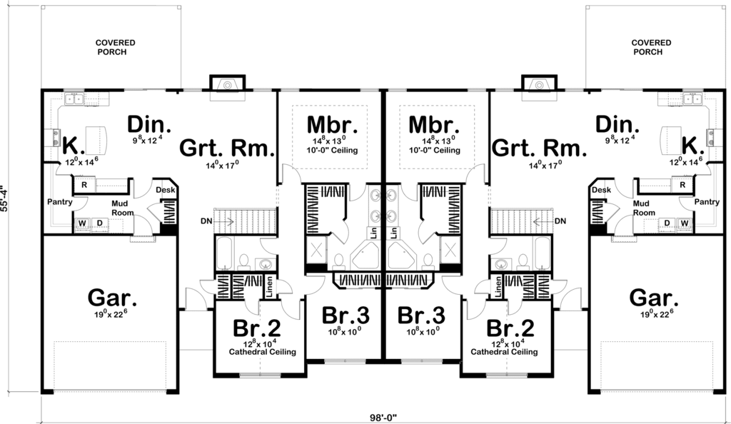Multi Family Traditional House Plan | Snyder
