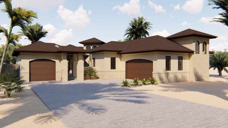 1 Story Mediterranean House Plan Santa Rosa