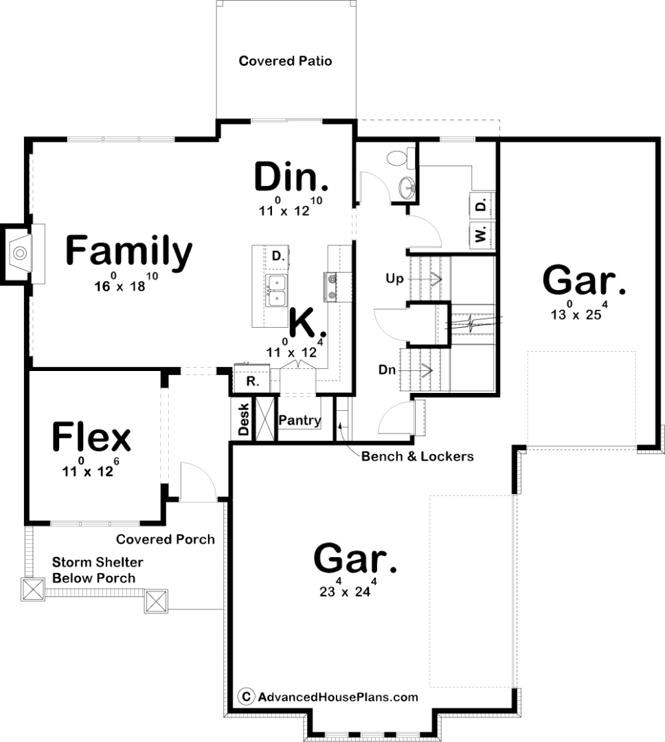2 Story Prairie Style House Plan | Hollandale