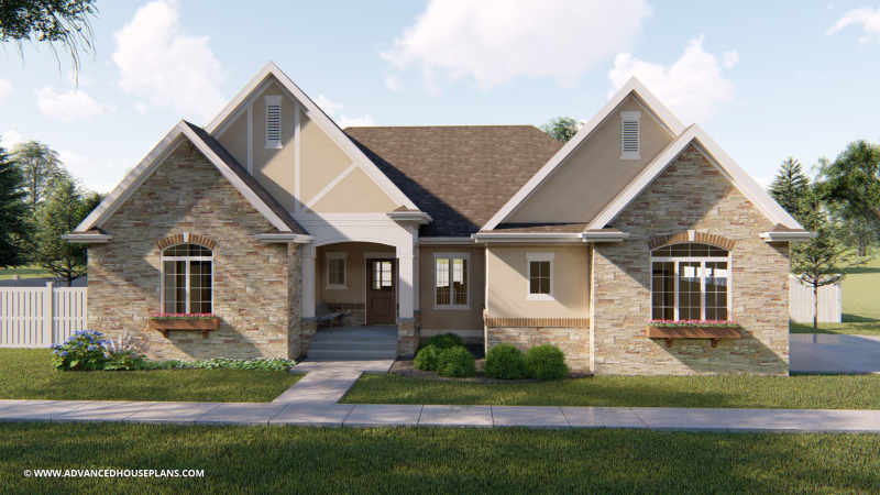 1 Story Cottage House Plan Matthews