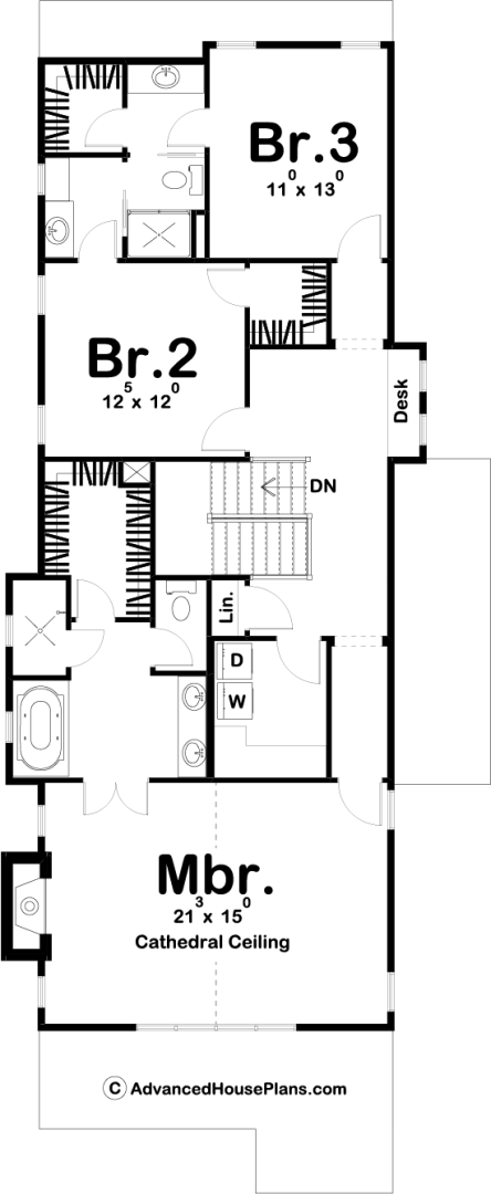 2 Story Craftsman House Plan | Westwood Cottage