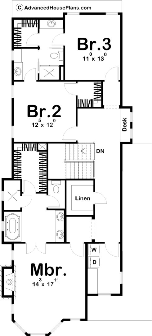 2 Story Victorian House Plan | Abigale