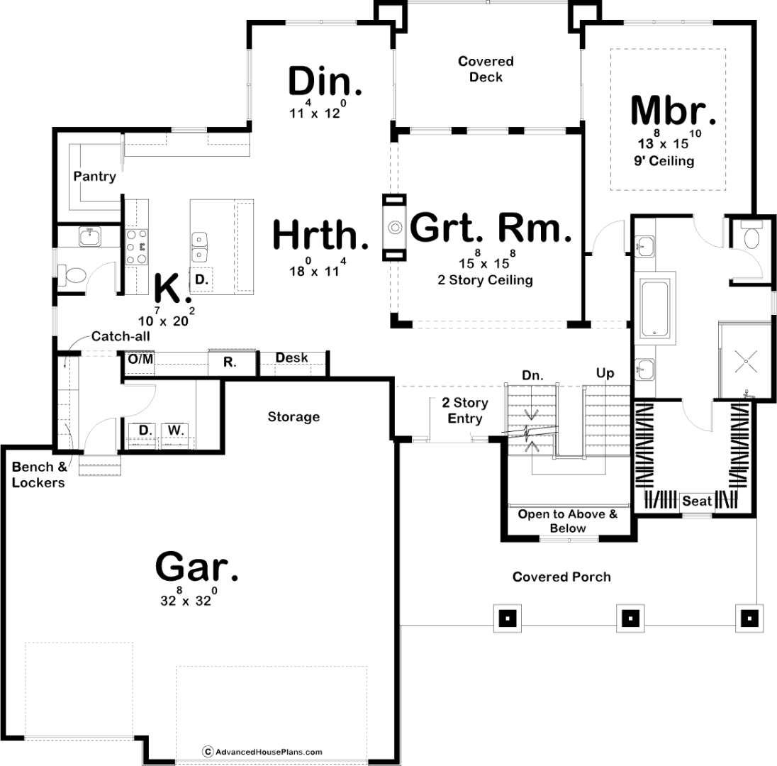 1 5 Story Craftsman Plan Texas Hillside