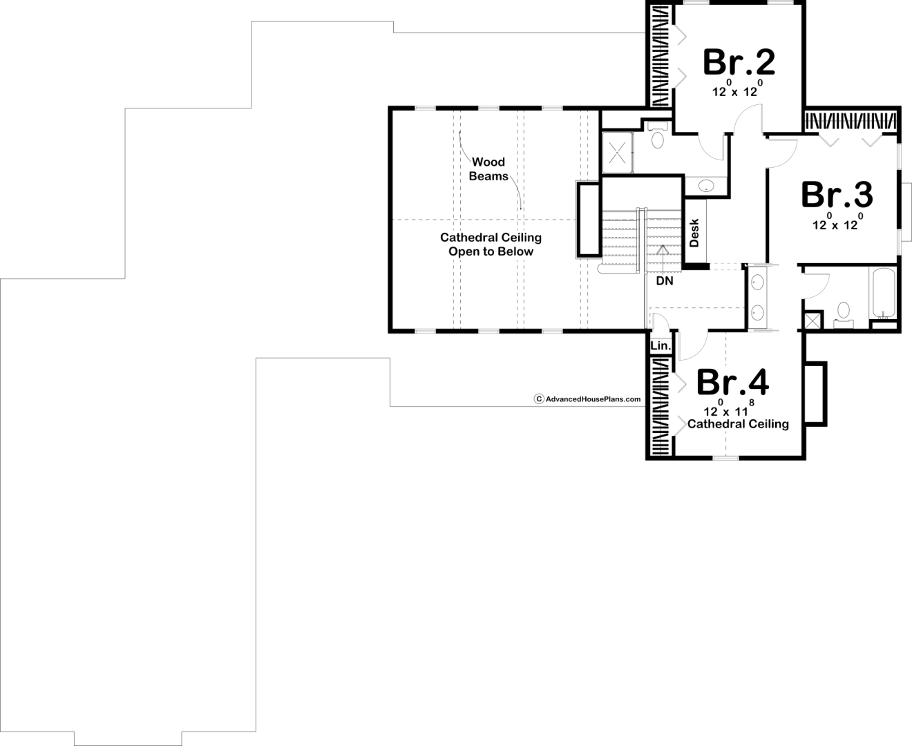 1 1/2 Story Modern Farmhouse House Plan | Summerfield