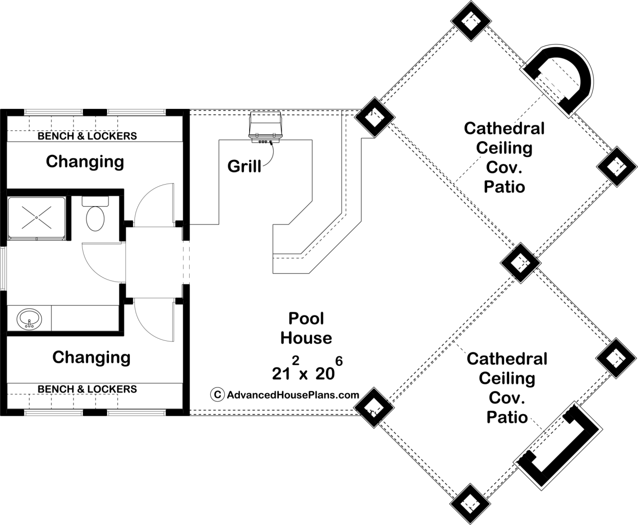 Pool House Plan | Havana