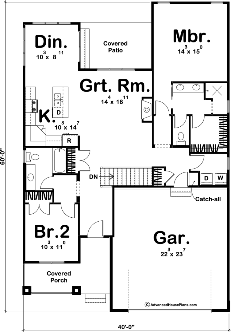 1 Story Craftsman House Plan | Goodman