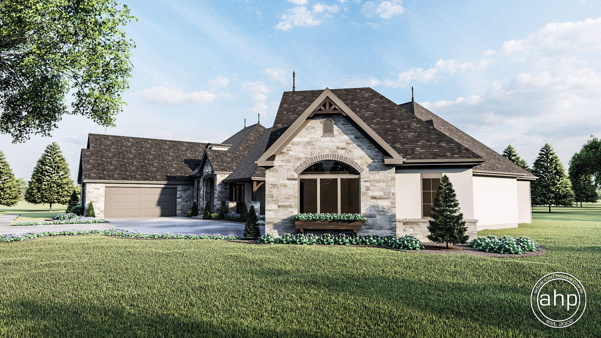 1 Story French Country House Plan McGreggor