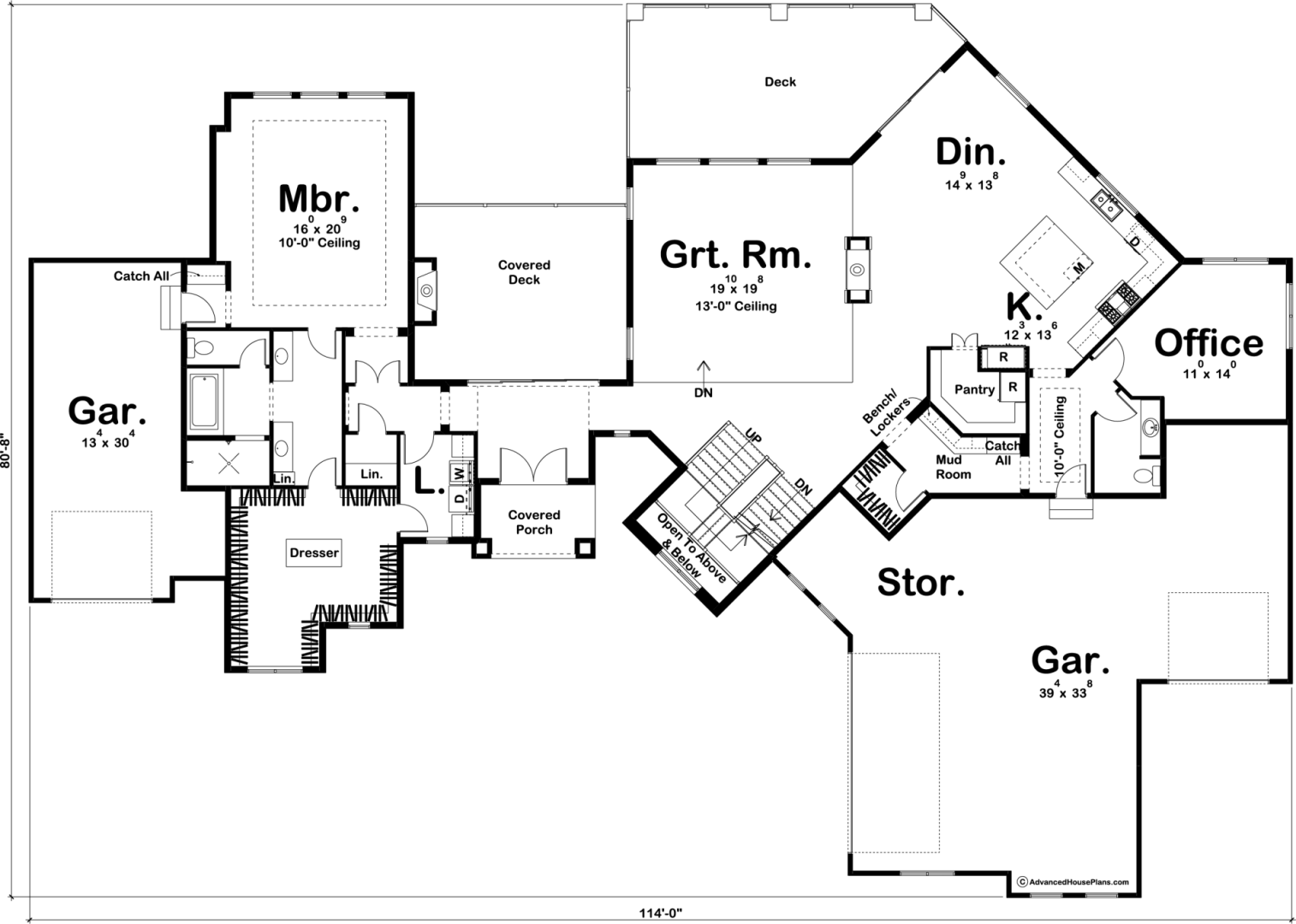 1.5 Story Modern House Plan | Hilton Head