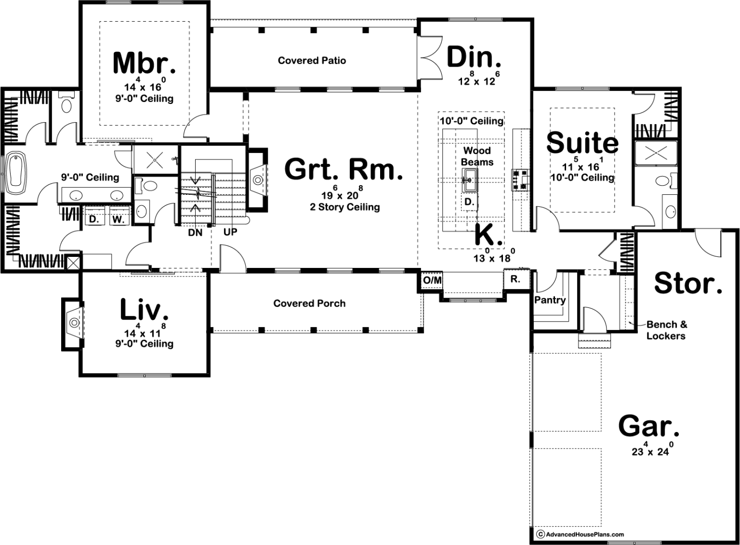 1 1/2 Story Modern Farmhouse House Plan | Rochester