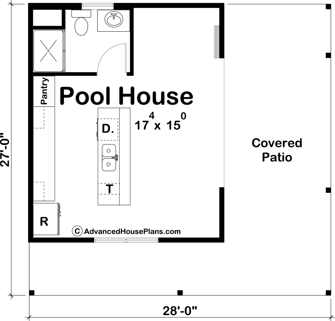 Pool House Plan | Meyers