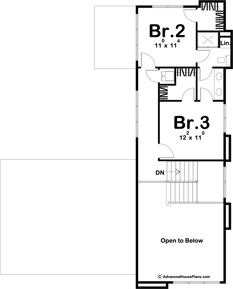 1.5 Story Modern House Plan | Aubrey
