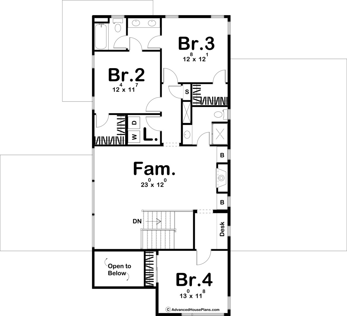 1.5 Story Modern House Plan | Regency