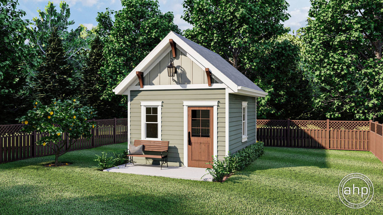 Craftsman Backyard Office Plan | Aurora