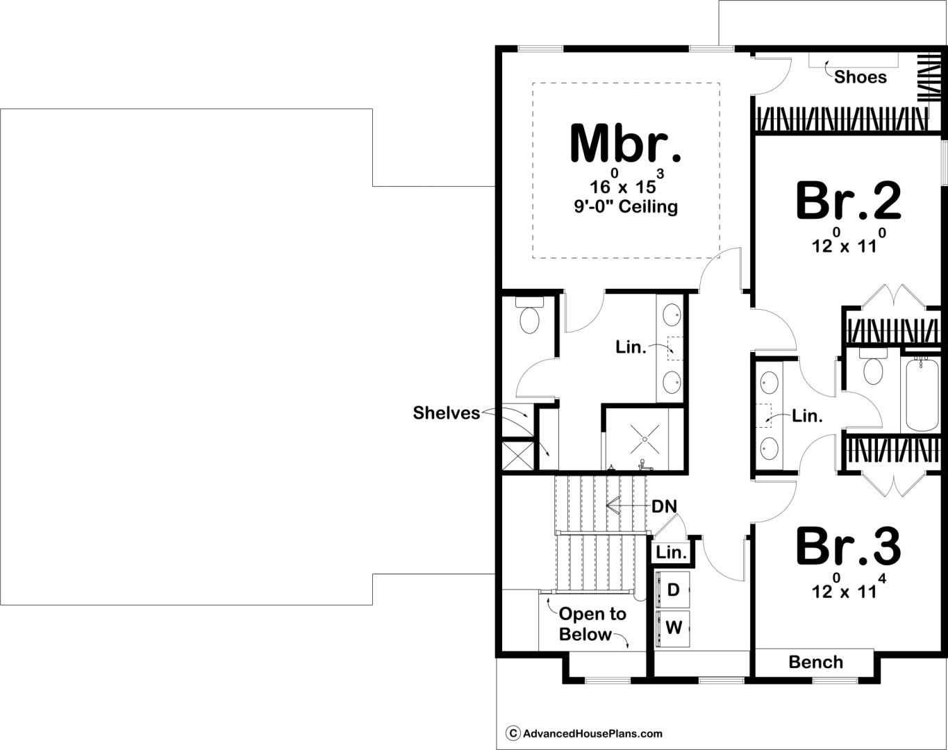 2 Story Prairie Style House Plan | Dakota