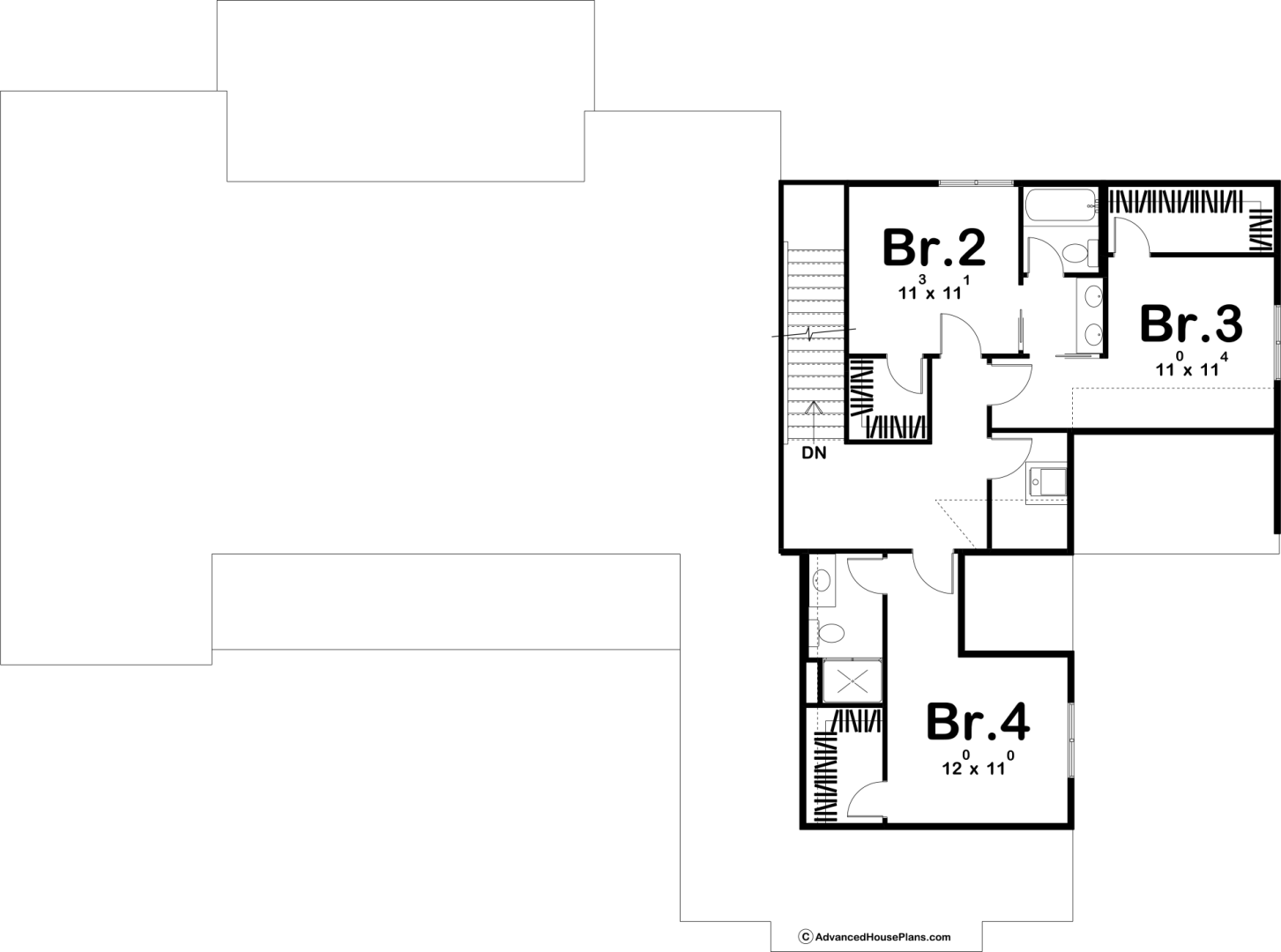 1.5 Story Modern Farmhouse House Plan | Keegan
