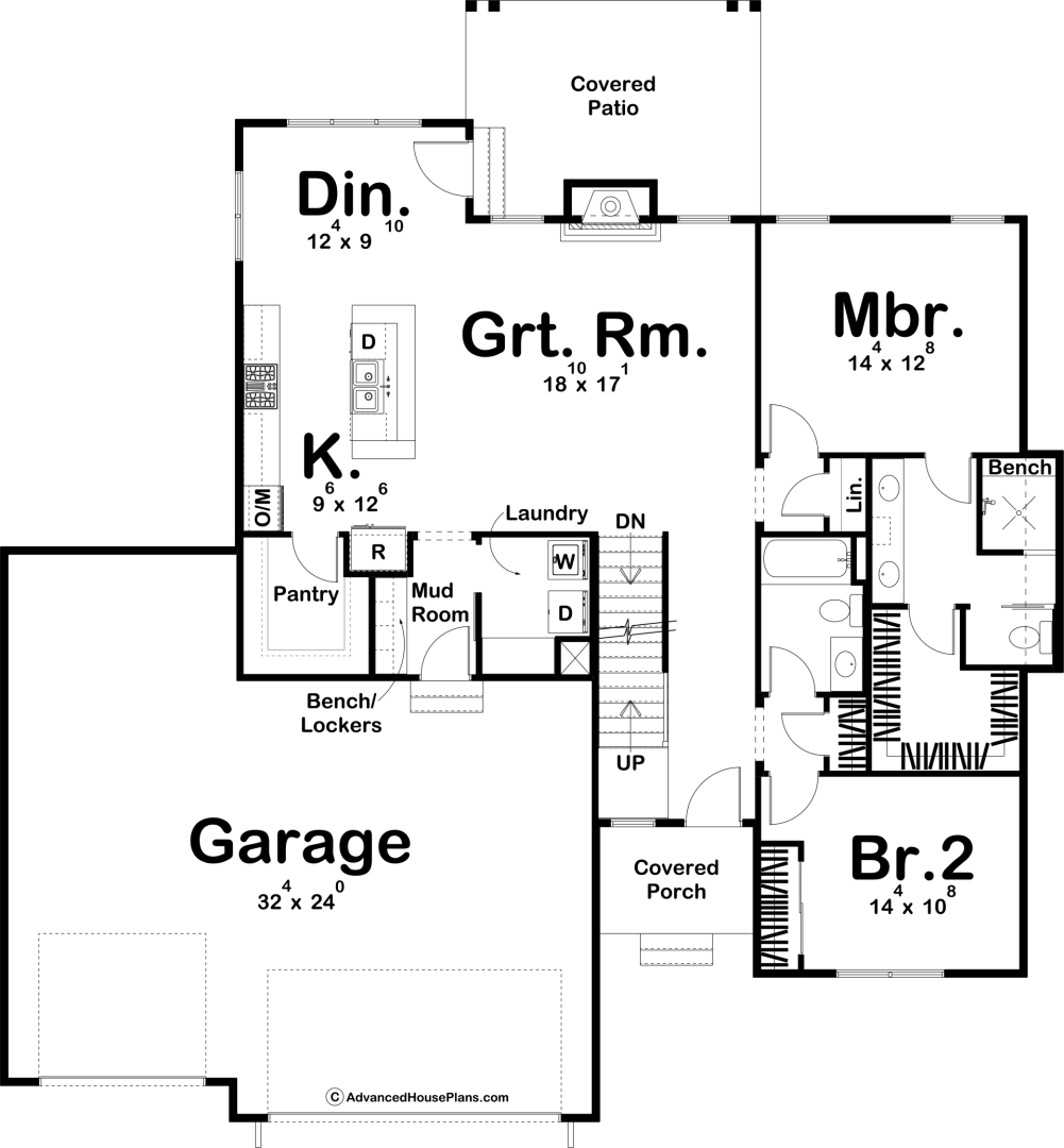 1.5 Story Modern Farmhouse House Plan | Blair