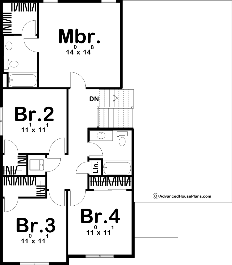 Split Level Modern Prairie Style House Plan | Densberger