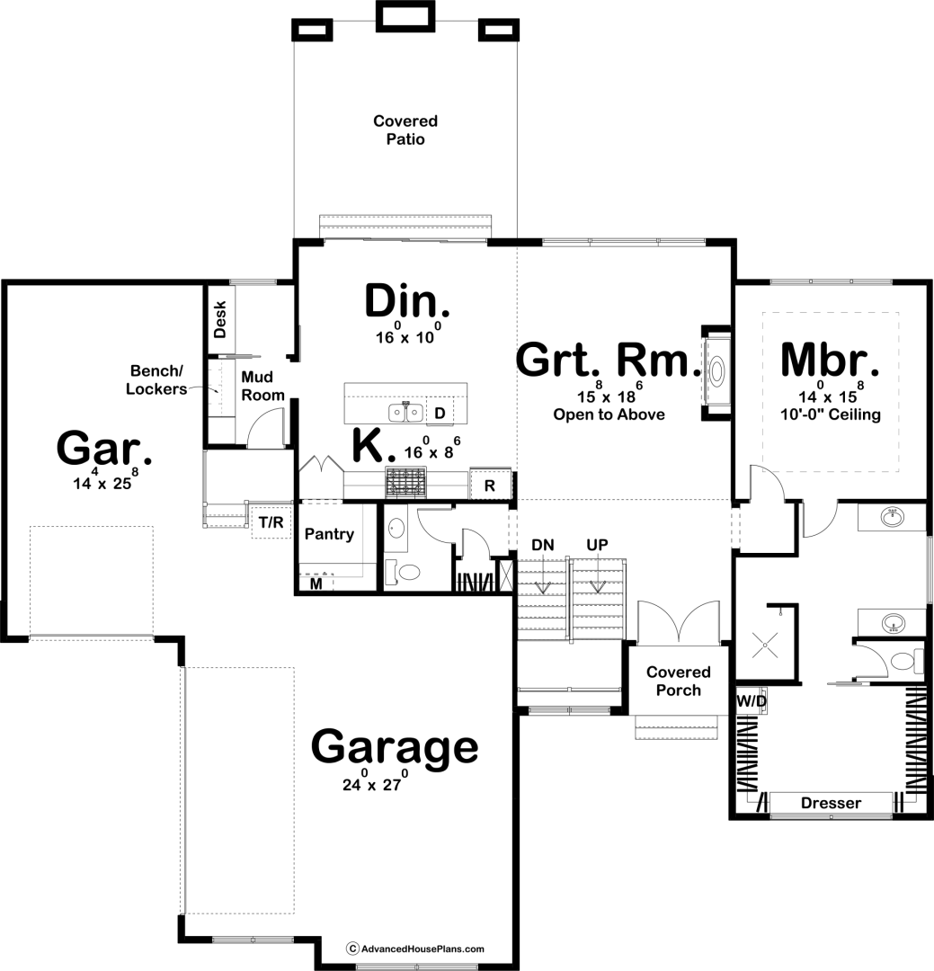 1.5 Story Modern House Plan | Hollis Heights
