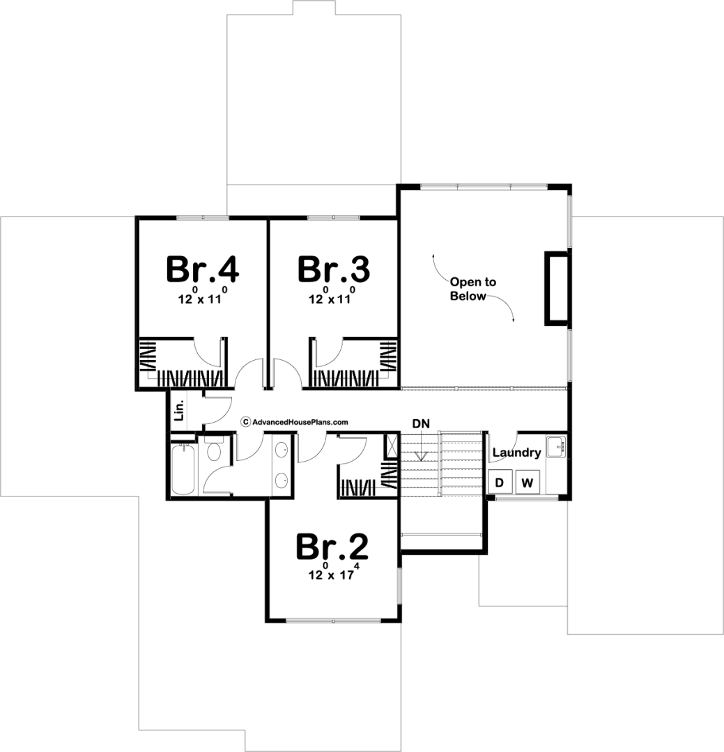 1.5 Story Modern Mountain House Plan | Hollis Heights