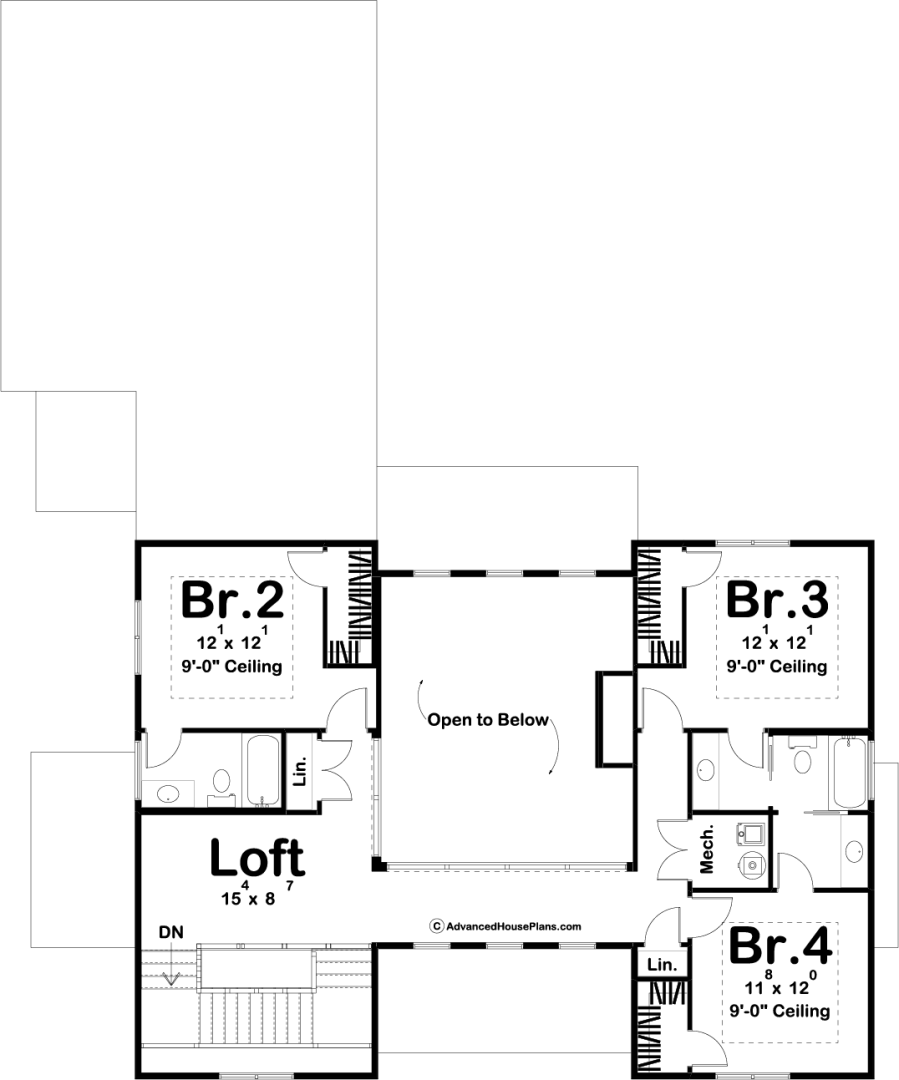 1.5 Story Modern Farmhouse Style House Plan | Savannah