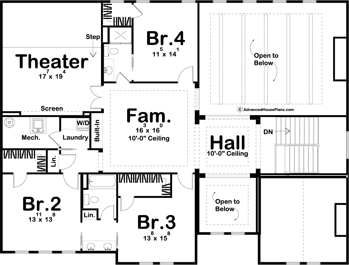 1.5 Story Modern Farmhouse Style House Plan | Tower Grove