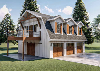 Modern Cottage Carriage House Plan | Colter Bay