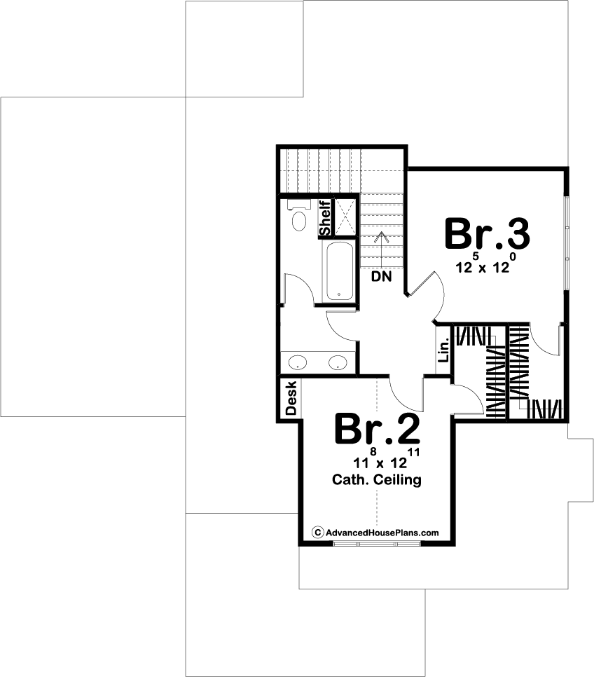 1.5 Story Cottage Style Plan | Martin Court