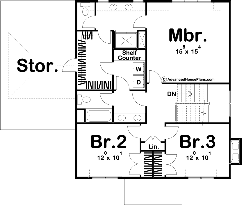 2 Story Modern Cottage Style Plan | Sorensen