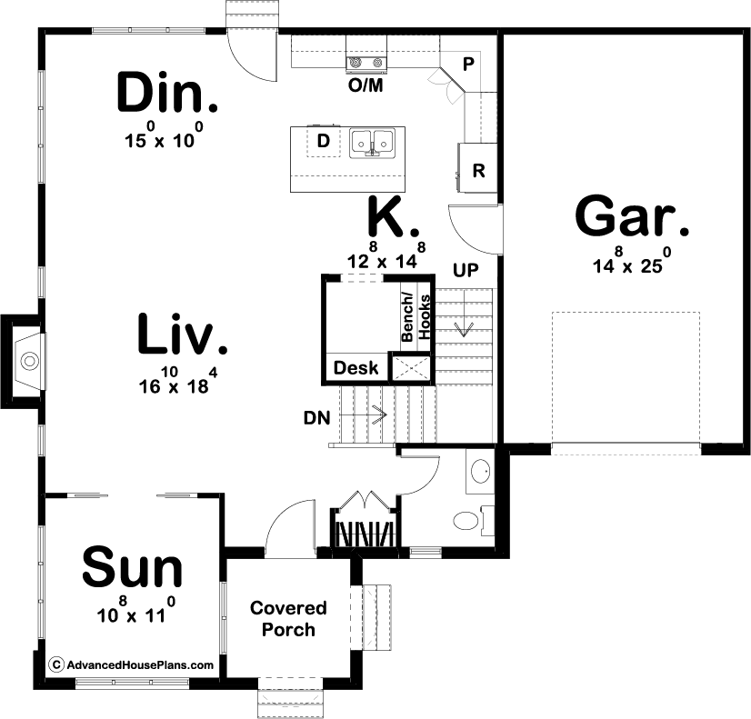 2 Story Modern Cottage Style Plan | Pershing