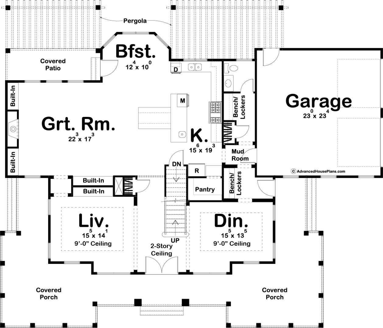2 Story Southern Style House Plan | Greensboro
