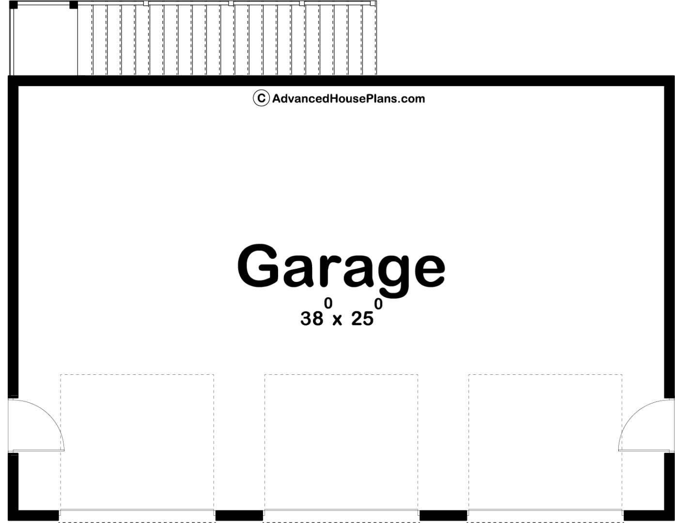 3 Car Garage with Party Deck | LeGrone