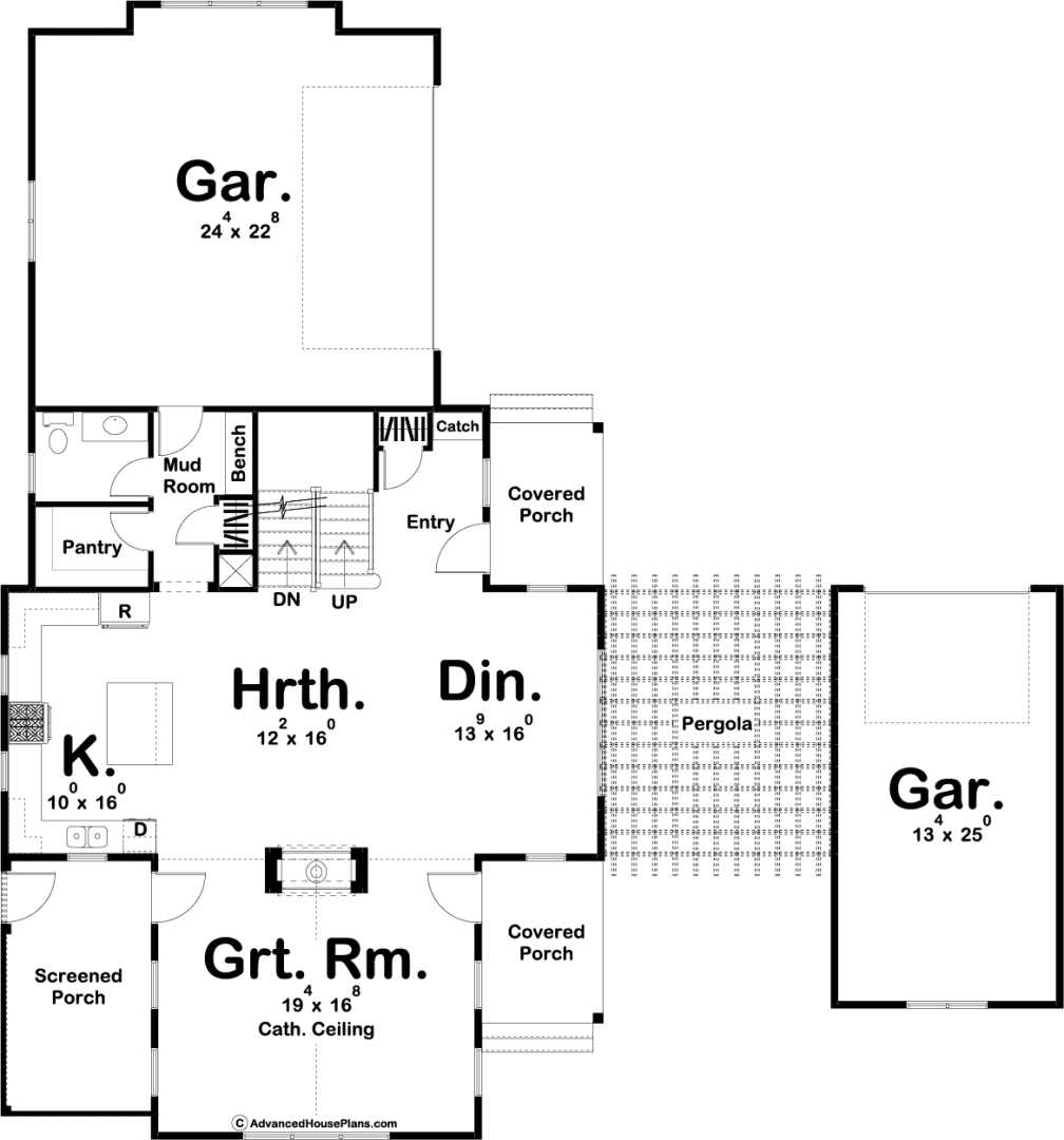 2 Story Modern Farmhouse Style House Plan | Waco Flats