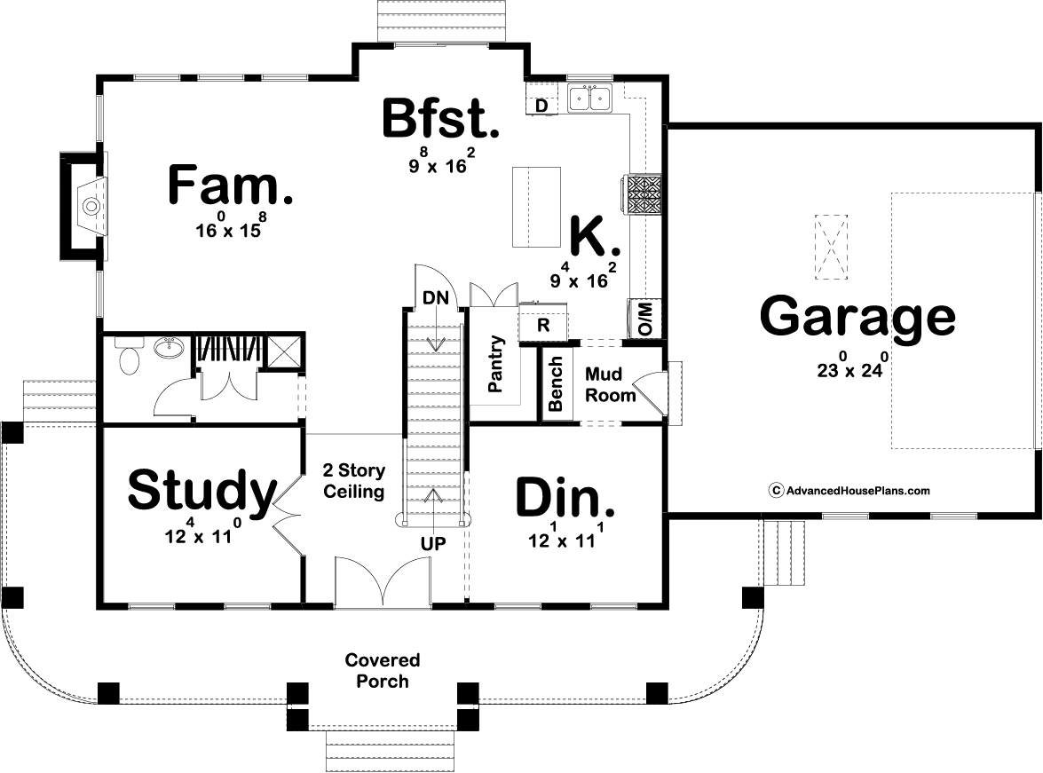 Southern Colonial House Plan