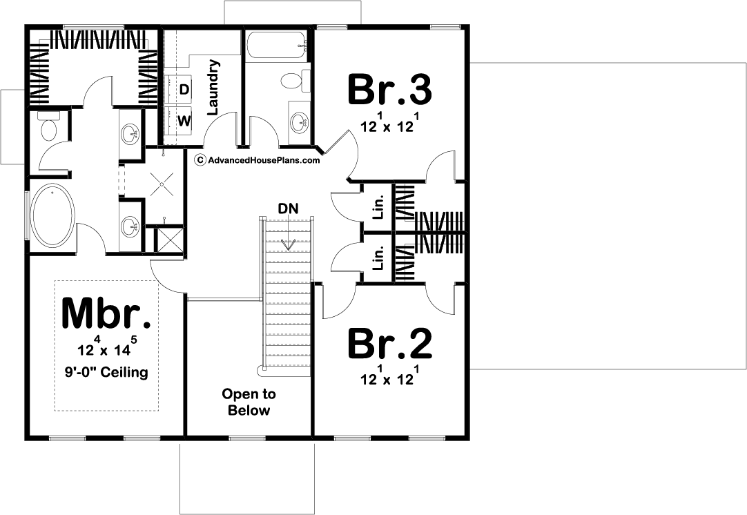 2 Story Southern Style House Plan | Charleston