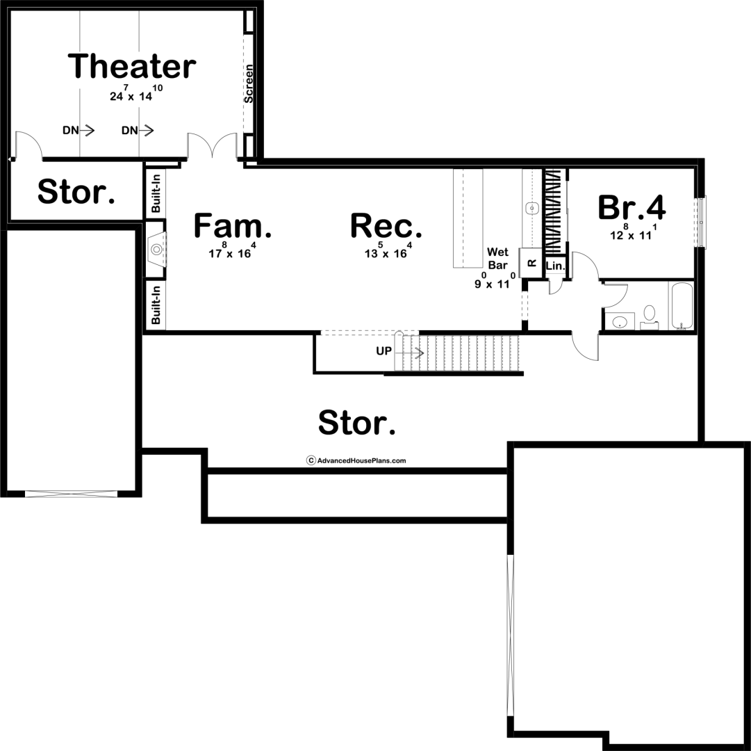 1 Story Modern Farmhouse Style House Plan | Cunningham