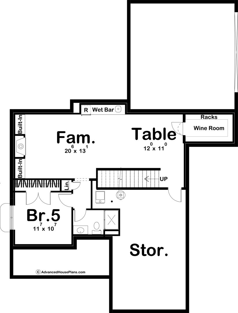 1.5 Story Modern Farmhouse Style House Plan | Applewood