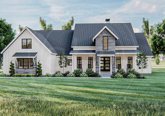 1 Story Modern Farmhouse Style Plan | Westchester